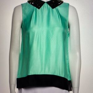 Kate Spade Colorblock Crew Neck Blouse
